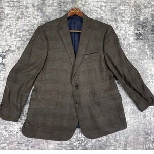 Jos A Bank Reserve Blazer Mens 48R Ethomas Windowpane Soft Shoulder Sports Coat